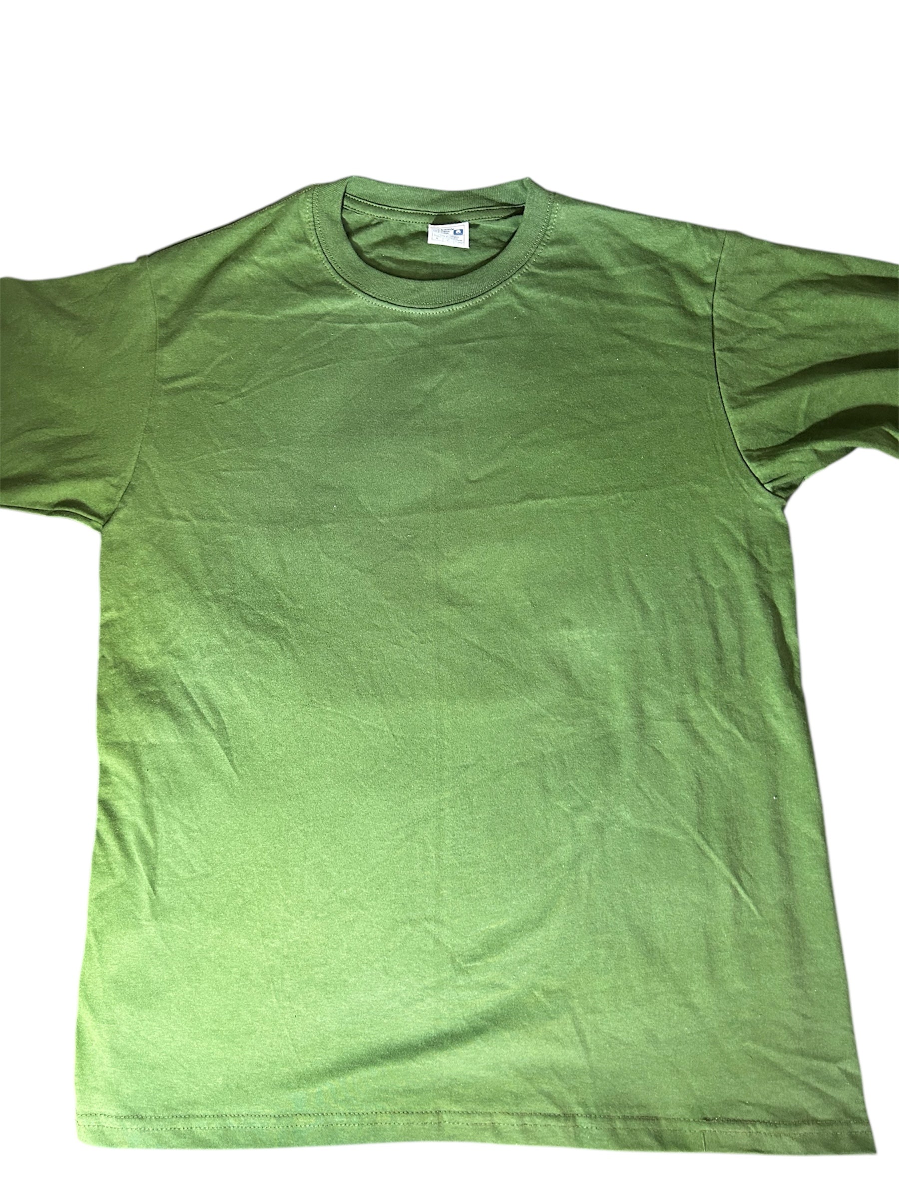 Playera verde militar lisa
